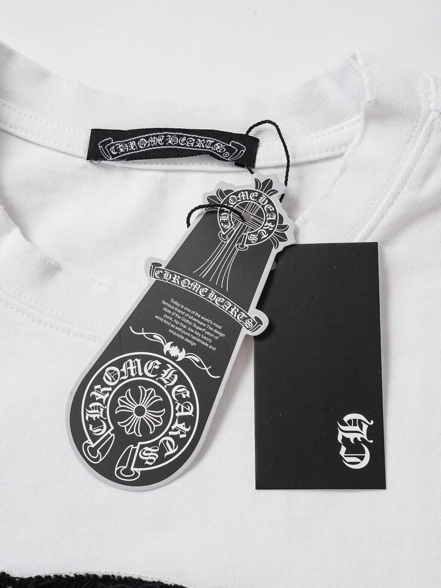 Chrome Hearts/ T ， ， ， ！！ ， ！ # ， ； 。 oversize ， ！ ， ！ “ ” 💏 :Black White Size:S-XL